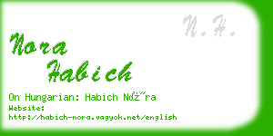 nora habich business card